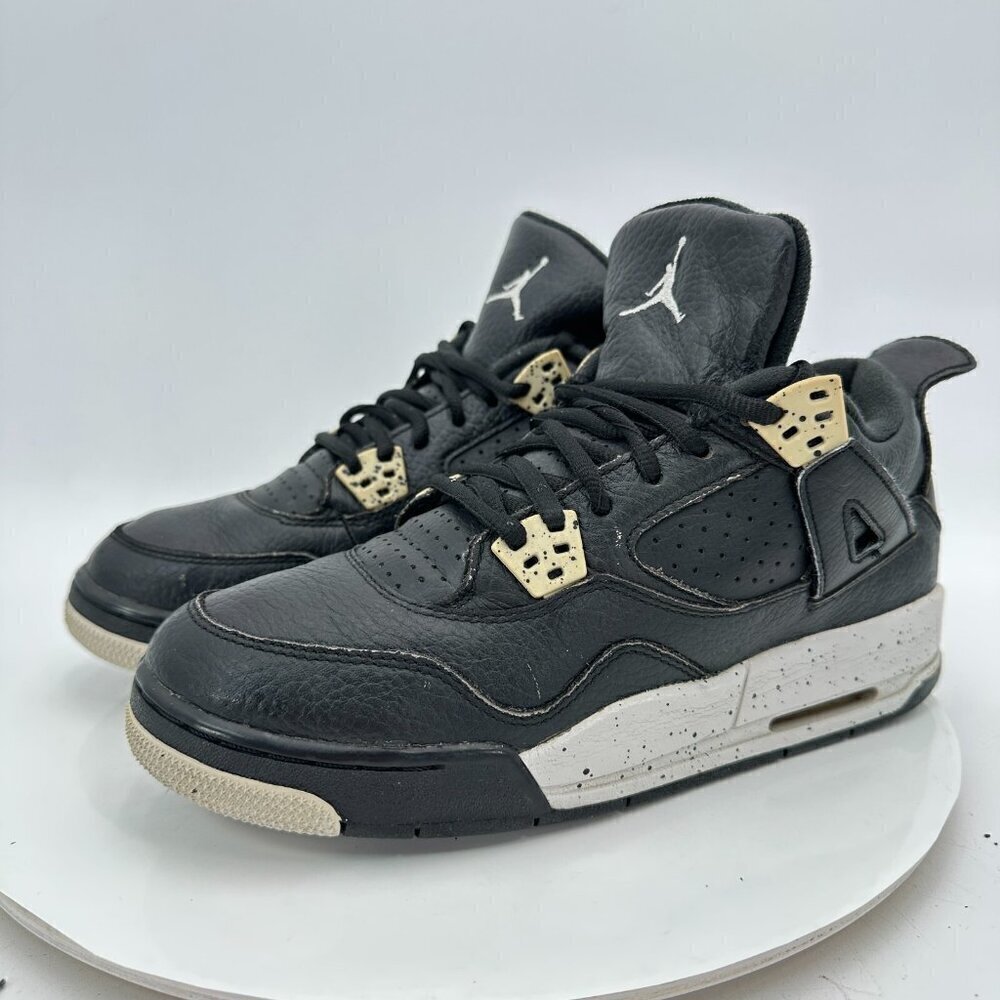 Nike Air Jordan 4 Youth Size 7Y Women 8.5 408452-003 Oreo Black White Shoes